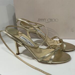 Jimmy Choo Metallic Gold Heels